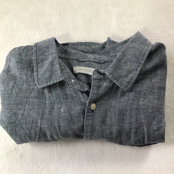 Outerknown M short sleeve button down hemp shirt sustainable lightweight - Picture 9 of 9